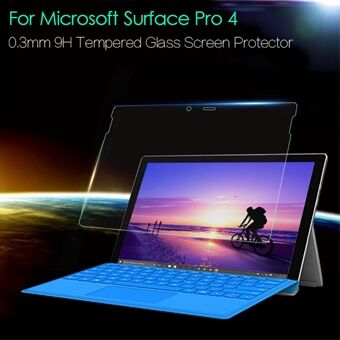 0,3 mm 9H skjermbeskytter i herdet glass for Microsoft Surface Pro 4