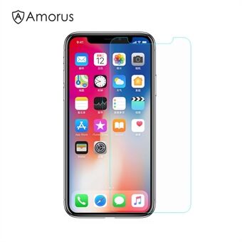 AMORUS for iPhone (2019) 5.8 "/ XS / X (Ti) mobil herdet glass skjermbeskytter Arc Edge