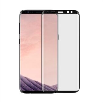 ANGIBABE for Samsung Galaxy S9 0.26mm 9H buet silketrykk Herdet glass fullskjerms beskyttelsesfilm - svart