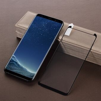 Full Lim Herdet Glass Skjermbeskyttelsesfilm i full størrelse (åpnes på toppen) for Samsung Galaxy S8 SM-G950