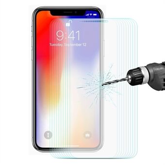 ENKAY 10 STK / Sett 0,26 mm 9H 2,5D Arc Edge Herdet glass skjermbeskyttere for iPhone (2019) 6,1 "/ XR 6,1 tommer