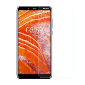 0,3 mm buekanter skjermskjerm i herdet glass for Nokia 3.1 Plus