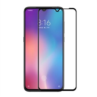 HAT Prince Full dekning 0,26 mm 9H 2,5D Arc Edge Herdet glass skjermbeskytterfilm (full lim) for Xiaomi Mi 9