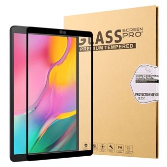 Fullskjermdekning Silketrykk Beskyttelsesfilm av herdet glass for Samsung Galaxy Tab A 10.1 (2019)