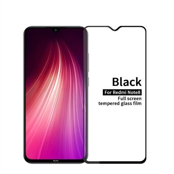 PINWUYO Full Dekkende Anti-eksplosjons Temperert Glass Skjermbeskytter for Xiaomi Redmi Note 8