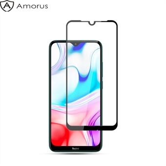 AMORUS Full Glue Full Screen Silk Printing Tempered Glass Film for Xiaomi Redmi 8A/8