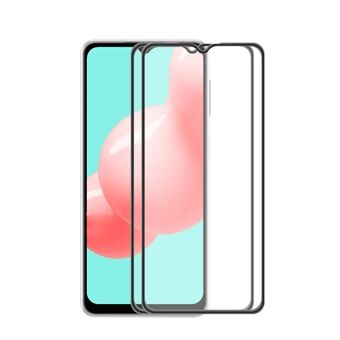 2 STK / Sett HAT- Prince Full Lim Høy Transparens 9H Herdet Glass Komplett dekkende Skjermbeskytter for Samsung Galaxy A32 5G // M32 5G / M12 / A12