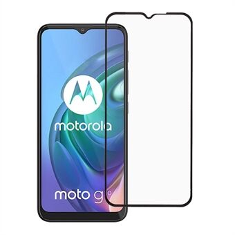 Anti-eksplosjon full dekning silketrykk full lim skjermbeskytter i herdet glass til Motorola Moto G10 / Motorola Moto G30 - Svart