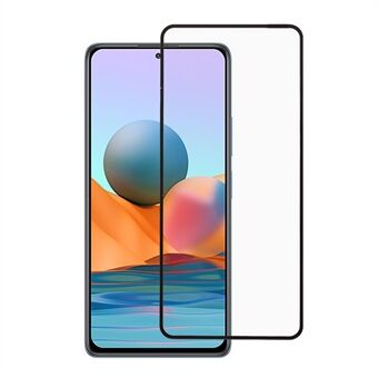 Anti-eksplosjon full dekning silketrykk full lim skjermbeskytter i herdet glass for Xiaomi Redmi Note 10 Pro Max