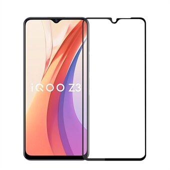 PINWUYO for vivo iQOO Z3 [Anti-fingeravtrykk] [Anti-eksplosjon] Fulllim Herdet glassfilm