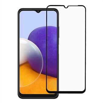 Silketrykk Beskyttende filmbeskyttelsesfilm i herdet glass (full lim) for Samsung Galaxy A22 5G (EU-versjon)