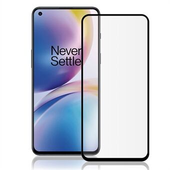 MOCOLO for OnePlus Nord 2 5G fullskjerm fulllim silkeutskrift herdet glassfilm 9H hardhet HD Scratch skjermbeskytter - svart