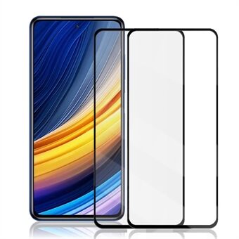 AMORUS 2 stk Silketrykk Full dekning Full Lim Sekundær Herding Ultra HD herdet glassfilm for Xiaomi Poco X3 Pro / Poco X3