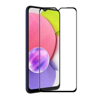 HAT- Prince Ultra Clear Full Size Full Lim Anti-fingeravtrykk Silke Printing 6D herdet glass skjermbeskytter for Samsung Galaxy A03s (164,2 x 75,9 x 9,1 mm)