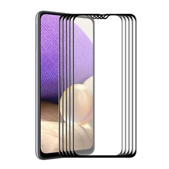 ENKAY 5 stk / sett 6D silkeutskrift full lim fullskjermbeskytter herdet glassfilm for Samsung Galaxy A32 5G / M32 5G