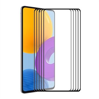 ENKAY 5 stk / sett 6D silkeutskrift i full størrelse herdet glassfilm full lim HD klar skjermbeskytter for Samsung Galaxy M52 5G