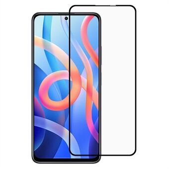 Silkeutskrift HD Clarity Full Dekning Full Lim Herdet Glass Skjermbeskytter for Xiaomi Redmi Note 11 5G / Poco M4 Pro 5G