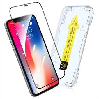 HAT Prince For iPhone 11 Pro Max / XS Max 6,5 tommer Arc Edge Full Screen Dekning Full Lim Herdet Glass Film Skjermbeskytter med enkelt installasjonsverktøy