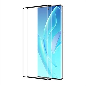 HAT- Prince 2stk/sett fullskjerm 3D buet herdet glassfilm for Honor 60 Pro, antieksplosjonssidelim ultraklar skjermbeskytter