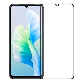 PINWUYO skjermbeskytter i herdet glass for vivo V23e 4G / 5G, HD Clarify Full Cover Full Lim Eksplosjonssikker 2.5D Arc Edge Guard Film