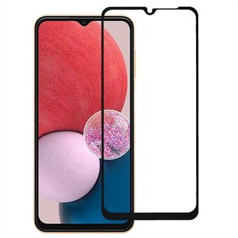 For Samsung Galaxy A13 HD Klart herdet glassfilm Silkeutskrift Fullskjermdekker Fulllim Anti-eksplosjon Telefonskjermbeskytter