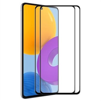 ENKAY 2 stk / sett for Samsung Galaxy M52 5G 6D Silkeutskrift herdet glassfilm fulllim fullskjermbeskytter