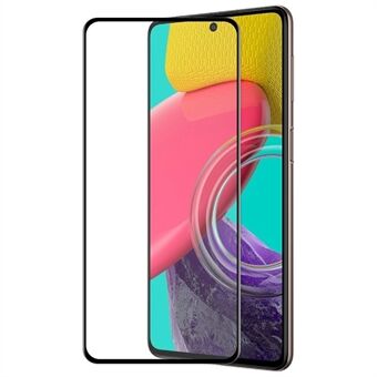 HAT Prince for Samsung Galaxy M53 5G høy aluminium-silisiumglass fullskjermbeskytter silkeutskrift 6D fulllim herdet glassfilm