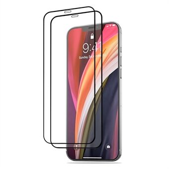 AMORUS for Xiaomi Redmi Note 11 Pro 4G (MediaTek) / Note 11 Pro 5G (Qualcomm) 2stk / pakke svart Edge silkeutskrift Full dekning herdet glass skjermbeskytter full lim Sekundær styrkende beskyttelsesfilm