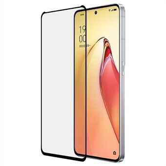 For Oppo Reno8 Pro+ 5G / Reno8 Pro 5G (global versjon) Ultra Clear 9D Silke Printing 9H Anti-slitasjefilm Sidelim herdet glass heldekkende skjermbeskytter