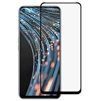 For Realme 9 Pro 5G/V25 9D fulldekning silkeutskrift Anti-olje herdet glassfilm HD 9H sidelim skjermbeskytter