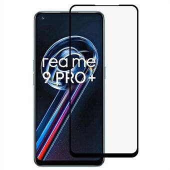 For Realme 9 Pro+ 5G Ultra Clear 9D Silke Printing Beskyttende Film Sidelim Herdet glass Splintsikker skjermbeskytter i full størrelse