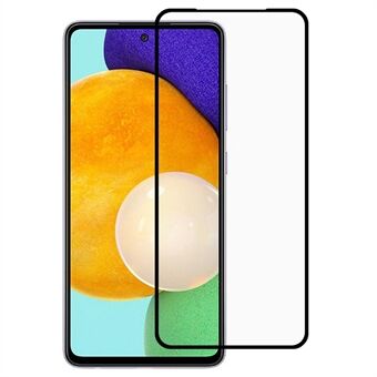 For Samsung Galaxy A52 4G/5G/A52s 5G Sidelim Skjermbeskytter 9D Herdet Glass Full Deksel Silke Print Screen Film