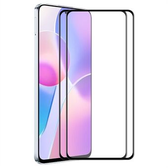 ENKAY HAT Prince For Honor X30i 2stk/pakke 6D silkeutskrift Full dekning Fulllim Screen Protector Anti- Scratch Høy Aluminium-silisium Glassfilm