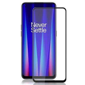 MOCOLO For OnePlus Nord CE 2 5G silkeutskrift Fulllim herdet glass Sekundærforsterkende fullskjermbeskytter - svart