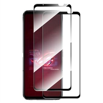 ENKAY HAT Prince 2Pcs / Sett For Asus ROG Phone 6 5G / 6D 5G / 6 Pro 5G Full Glue Full Screen Protector Høyt aluminium-silisiumglass 0,26 mm 9H 2,5D Arc Edge HD Clear Screen Film