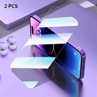 ENKAY HAT Prince 2 STK For iPhone 14 Plus / 13 Pro Max fullskjermbeskytter 0,1 mm AR HD høy aluminium-silikon glass skjermfilm