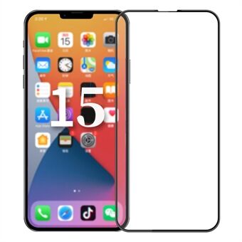 MOFI JK 3D Herdet Glassfilm-1 for iPhone 15 Plus Buet Høy Aluminium-silikon Glasskjerm Protector