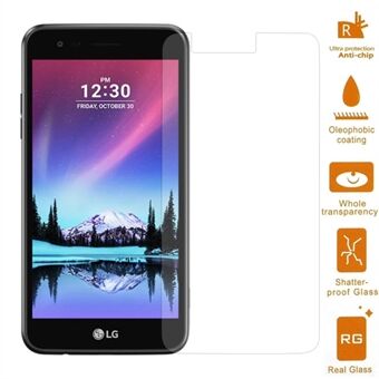 For LG K4 (2017) mobiltelefon skjermbeskytter i herdet glass 0,3 mm (Arc Edge)