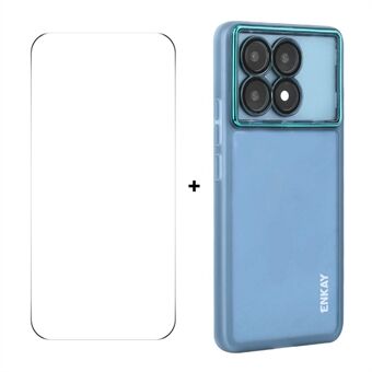 For Xiaomi Redmi K70 Ultra ENKAY HAT PRINCE Etui Matte TPU Telefonbeskyttelse med Linsefilm + 9H Glassbeskytter