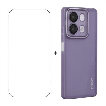 For Xiaomi Redmi Note 13 Pro 5G / Xiaomi Poco X6 5G ENKAY HAT PRINCE Etui Matt TPU Telefondeksel med Linsefilm + 9H Glassbeskytter