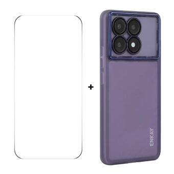 For Xiaomi Redmi K70 Pro 5G / Xiaomi Redmi K70 5G ENKAY HAT PRINCE Etui Matt TPU Telefondeksel med Linsefilm + 9H Glassbeskytter