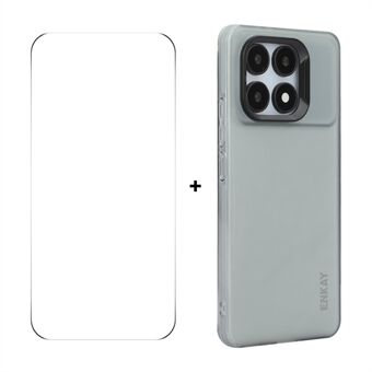 For Xiaomi Redmi K70E 5G ENKAY HAT PRINCE Etui Halvgjennomsiktig Matt TPU Støtsikkert Telefondeksel med Skjermfilm