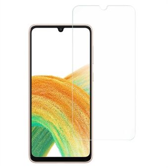 AMORUS For Samsung Galaxy A33 5G høy aluminium-silisiumglass høy gjennomsiktig film 2.5D Arc Edge Anti- Scratch skjermbeskytter