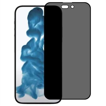 For iPhone 14 Pro Max 6,7 tommer eksplosjonssikker skjermbeskytter Fulllim Silkeutskrift Heldekkende Anti- Spy herdet glassfilm