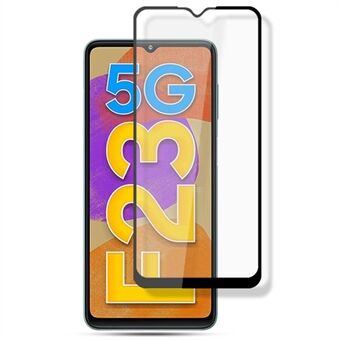 AMORUS For Samsung Galaxy F23 5G / M23 5G Skjermbeskytter i herdet glass Sekundært forsterkende silkeutskrift Fulllim Hel dekselfilm - Svart