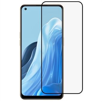 RURIHAI for Oppo Reno7 A (Japan-versjon) Smooth Touch Aluminium-silisiumglassfilm, 9H Secondary Hardening 2.5D HD Full Dekning Full Glue Screen Protector