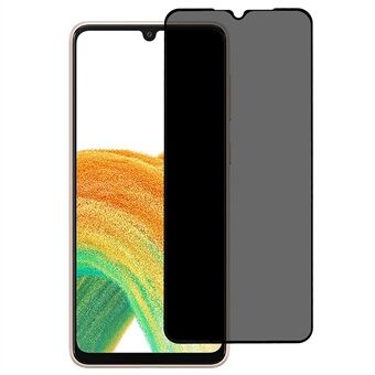 Høy aluminium-silisium glass fullskjermbeskytter for Samsung Galaxy A33 5G, Spy full lim silke utskriftsfilm