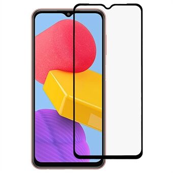 9D herdet glassfilm for Samsung Galaxy F13 4G, fullskjerm høy gjennomsiktig silkeutskrift sidelim 9H glatt berøringsskjermbeskytter