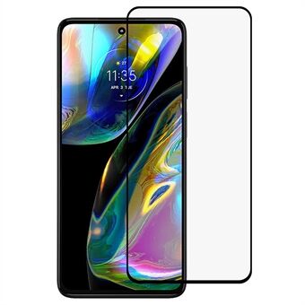 Full lim HD herdet glassfilm for Motorola Moto G82 5G, Anti- Scratch Full dekning Silke Printing Telefon Skjermbeskytter