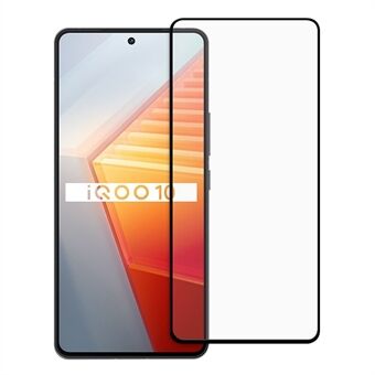 For vivo iQOO 10 5G Anti-eksplosjon AGC Glass Skjermbeskytter Full dekning Full Lim Black Edge Herdet Glass Guard Film